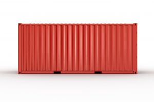 20 ft shipping container red